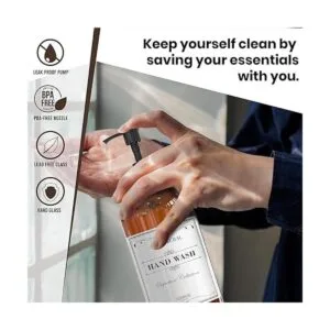 SUNRISE PREMIUM Dispensador de jabón de vidrio ámbar con