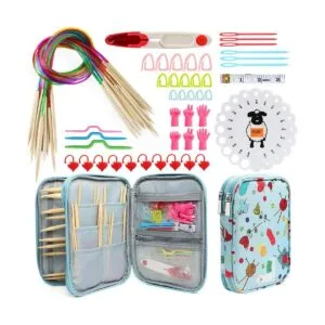 KOKNIT Juego de agujas de tejer circulares ligeras