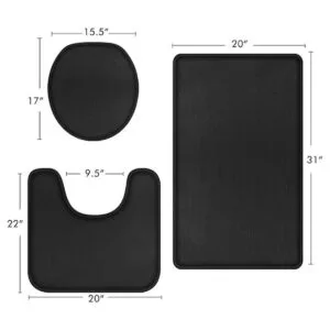 FEELSO Juego de alfombrillas de baño de espuma