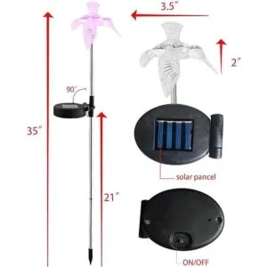 Estatuilla de carga de color de luz LED con energía solar_3