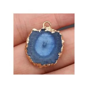 3 colgantes de hoja de ágata natural irregular redondos_4