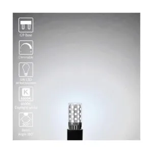 KLG Bombilla LED G9 regulable 5 W luz de día 6000 K_3