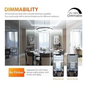 KLG Bombilla LED G9 regulable 5 W luz de día 6000 K_2