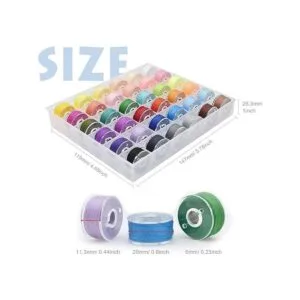 Kit de hilos de coser de 72 bobinas 36 colores 360