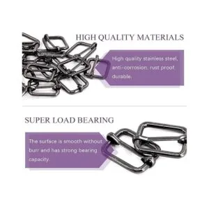 Swpeet 60 anillos de metal resistentes de 0.984 in de_3