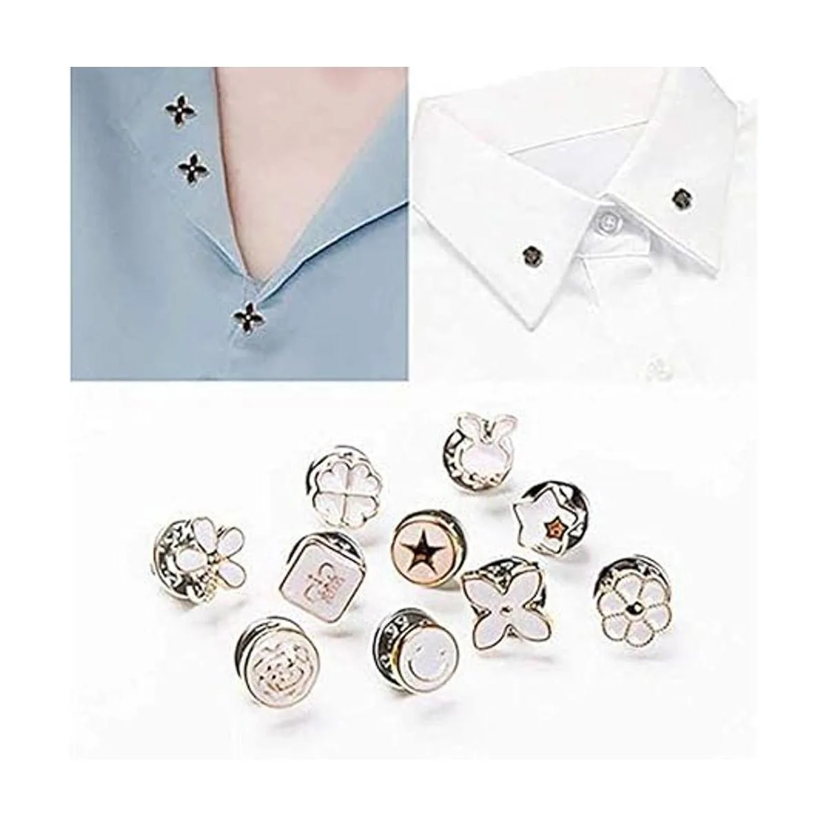 Juego de 40 pines de solapa esmaltados mini broche