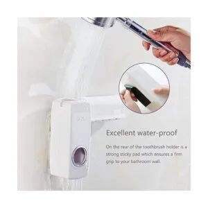 Juego de dispensador de pasta de dientes y soporte para