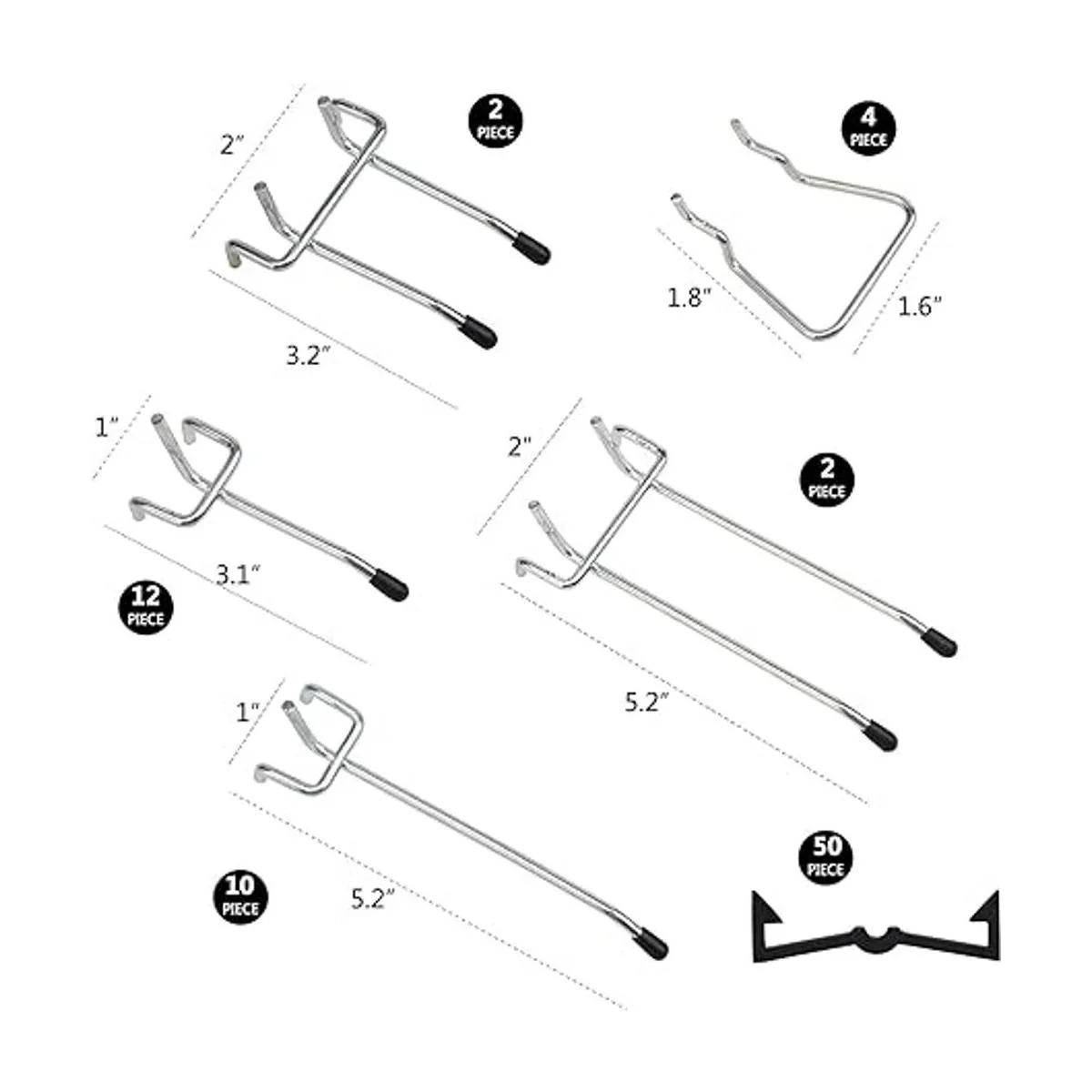 Surtido de 170 ganchos para tablero de clavijas ganchos_4