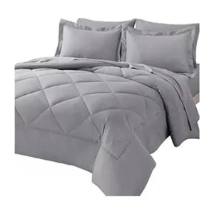 CozyLux Juego de edredón de 7 piezas con sábanas de color_1