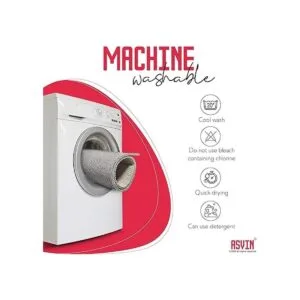 Asvin Tapete de baño con textura suave para ducha