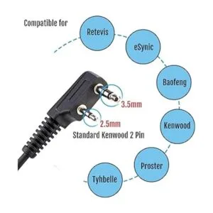Retevis RT22 Walkie Talkie Audífonos con micrófono de 2_3