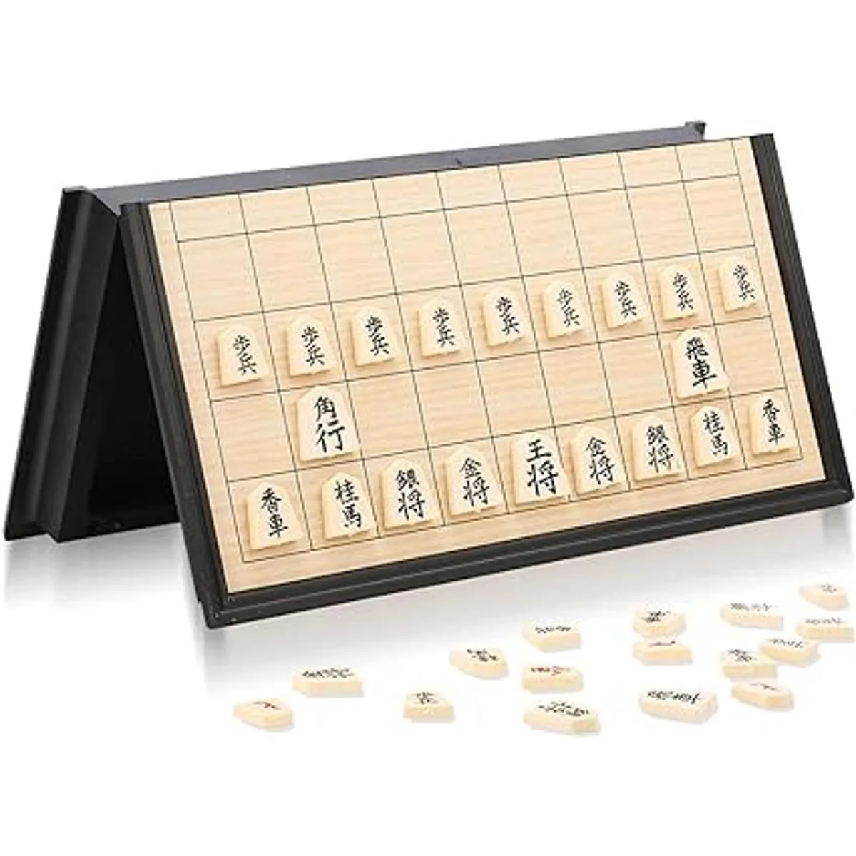 Quadpro Juego de mesa magnética japonesa Shogi con tablero_5
