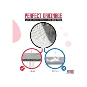 Asvin Tapete de baño con textura suave para ducha