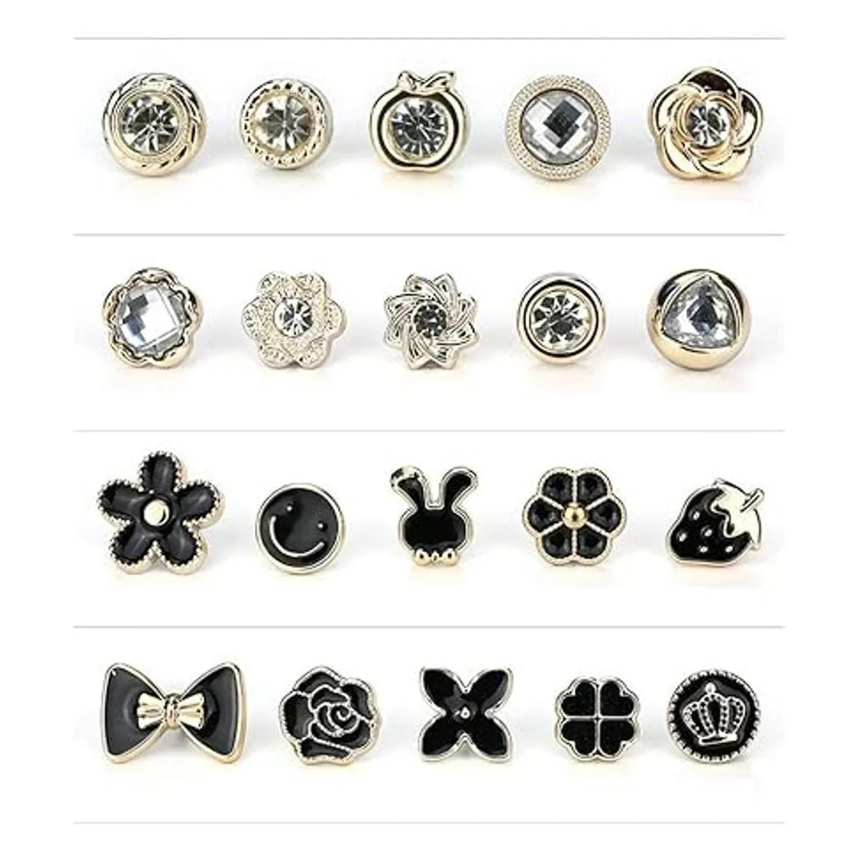 Juego de 40 pines de solapa esmaltados mini broche