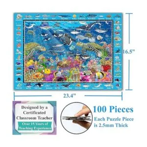 Think2Master Colorful Ocean Life Rompecabezas de 100_2