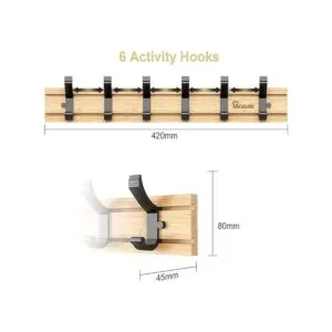 Anjuer Coat Hanger Clothes Rack 6 Active Hooks Heavy Duty