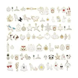60 piezas de 30 pares de dijes esmaltados para hacer joyas_1