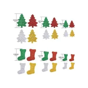 Livder 300 calcomanías de espuma con purpurina de Navidad