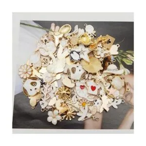 60 piezas de 30 pares de dijes esmaltados para hacer joyas_3