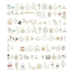 60 piezas de 30 pares de dijes esmaltados para hacer joyas_2