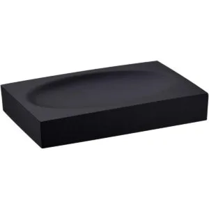 Jabonera de resina negra en JINCROP Home jabonera negra_1