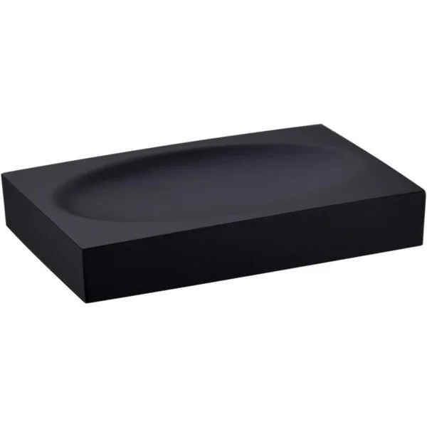 Jabonera de resina negra en JINCROP Home jabonera negra_1