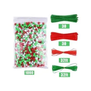 Livder Kit de adornos de cuentas de Navidad incluye 1000