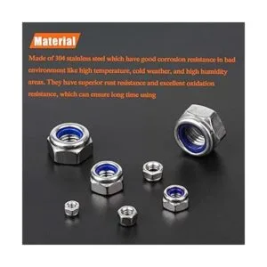 HELIFOUNER Kit surtido de tuercas de bloqueo de acero_2