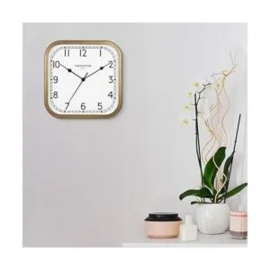 PresenTime Co Reloj cuadrado vintage de 10 pulgadas