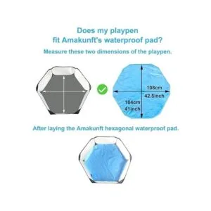 Amakunft Almohadillas impermeables para parque de juegos_3