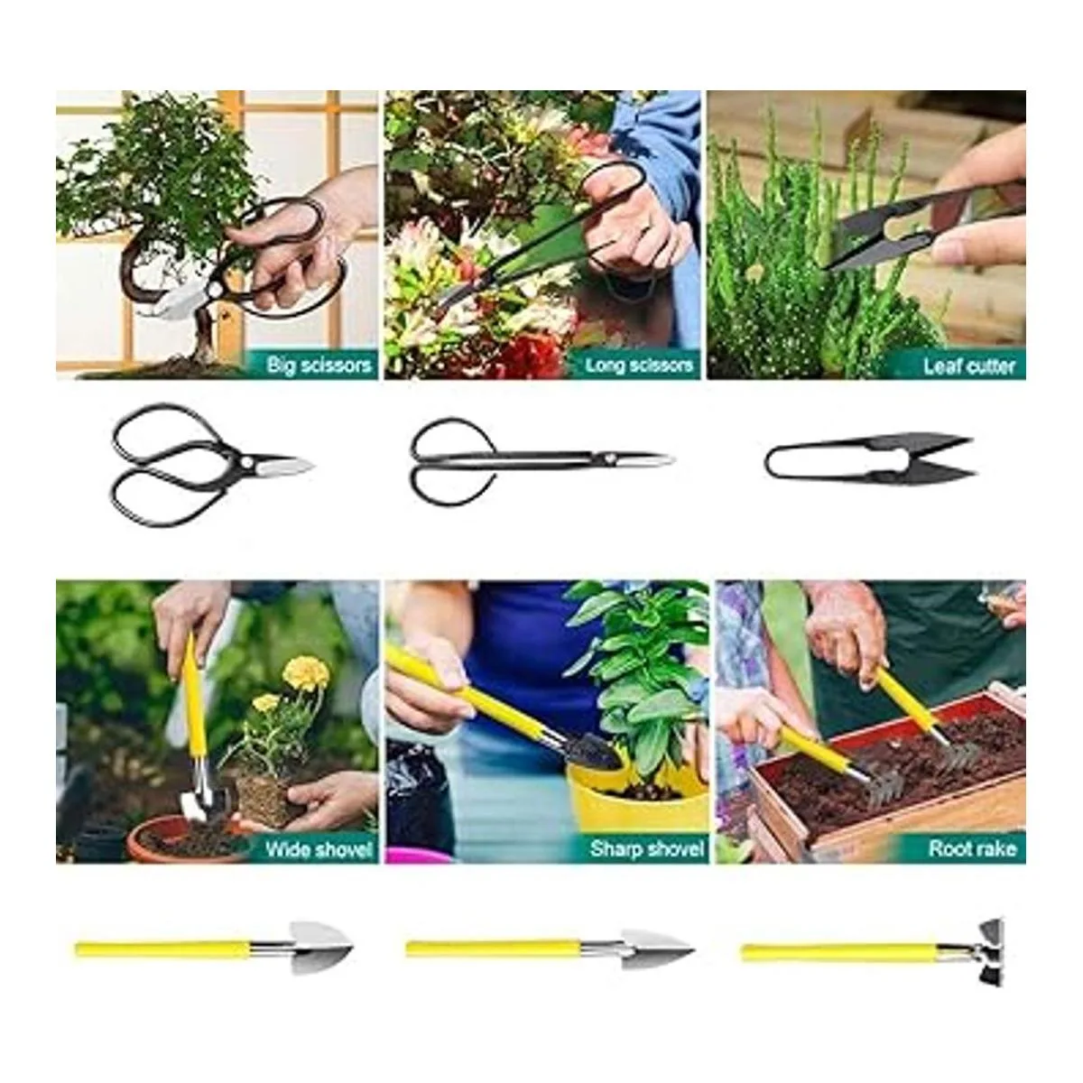 MOSFiATA Bonsai Juego de 13 herramientas de corte de_2