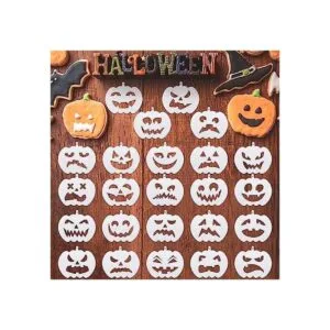 24 piezas de plantillas de calabaza de Halloween