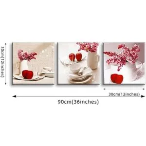 Arte de pared de manzana roja para cocina cuenco de_2