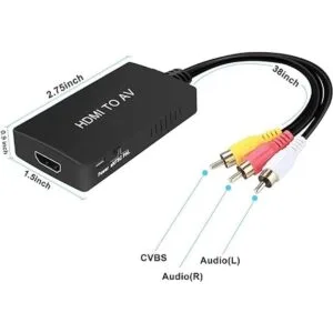 Convertidor HDMI a RCA HDMI a AV 3RCA CVBs compuesto de_6