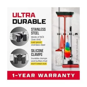 Effektivtools Soporte de pared para trapeador y escoba_2