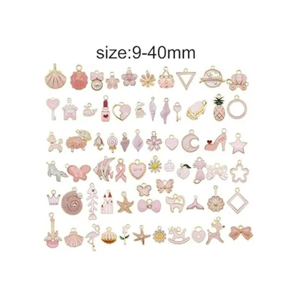 Dijes esmaltados 60 piezas de 30 pares de dijes con_5