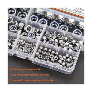 HELIFOUNER Kit surtido de tuercas de bloqueo de acero_3