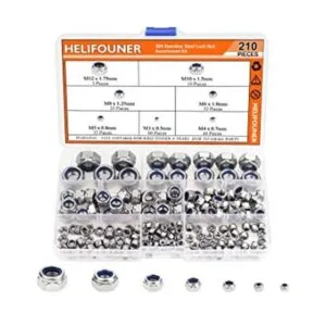 HELIFOUNER Kit surtido de tuercas de bloqueo de acero_1
