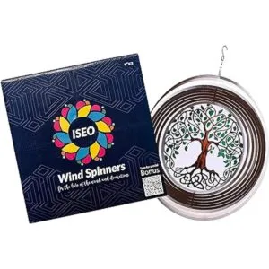 ISEO rbol de la vida Spinner de viento Decoraciones de_3