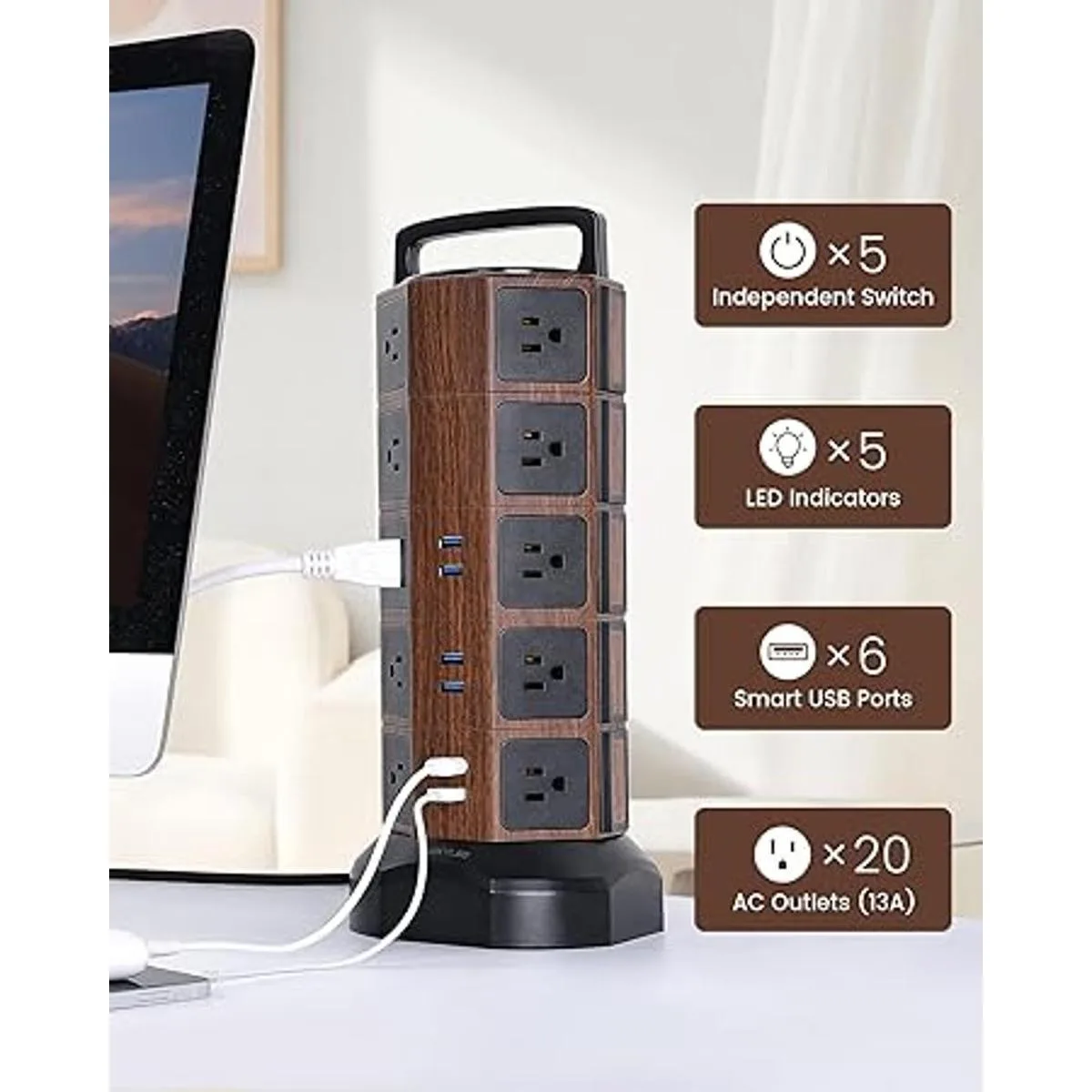 JACKYLED Protector de sobretensiones de torre de 1050 J_3