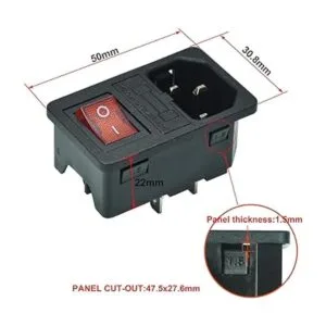 FILSHU IEC320 C14 Enchufe macho de entrada de corriente_6