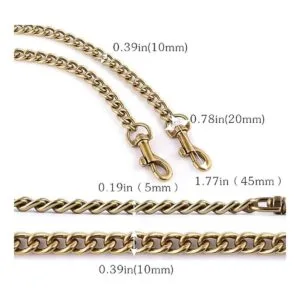 OAikor Correa de cadena plana de metal de repuesto para_3