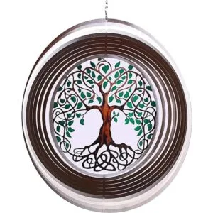 ISEO rbol de la vida Spinner de viento Decoraciones de_1