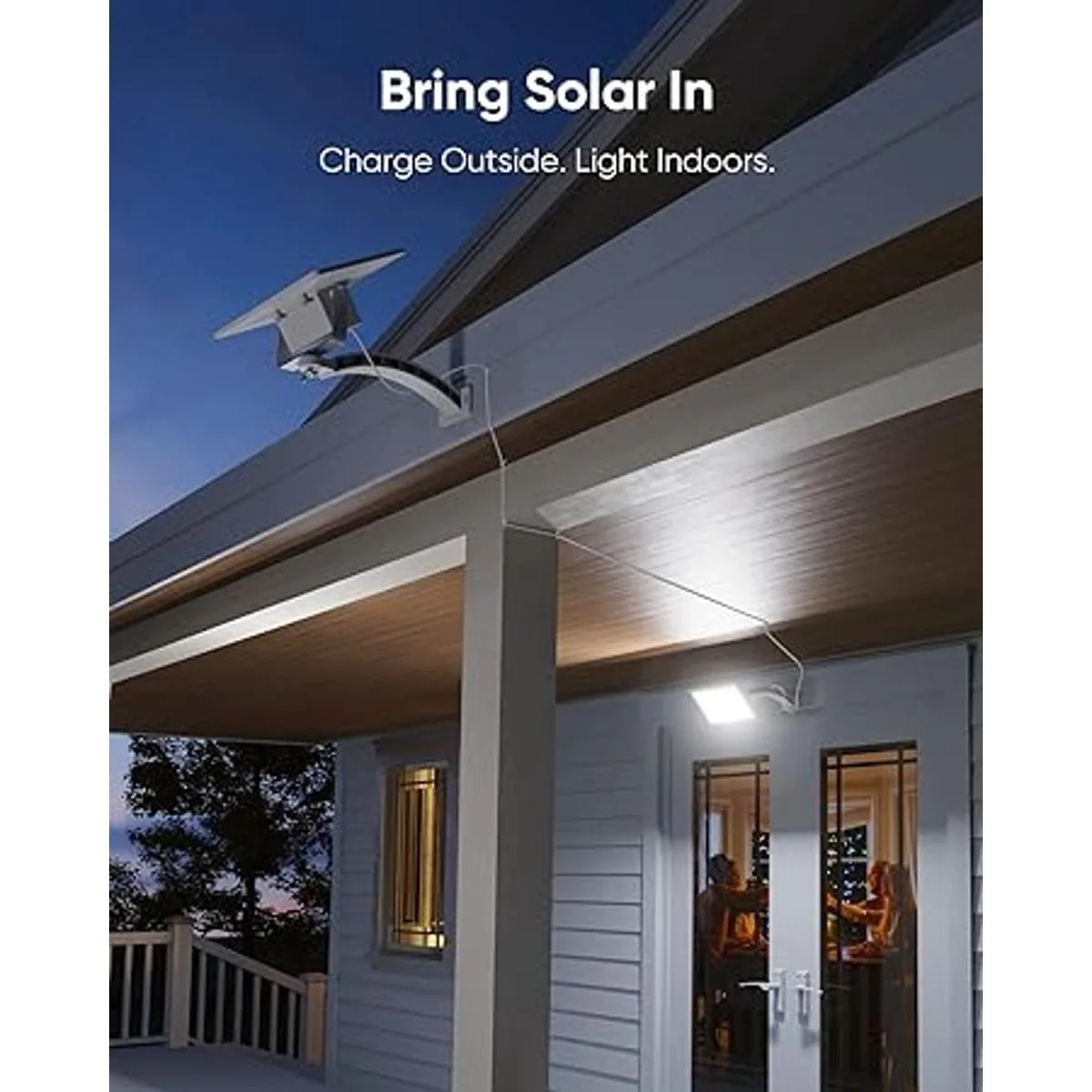 JACKYLED 48 luces solares de pared al aire libre con 5500