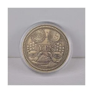 Moneda de Desafío Moneda de adivinación sí no bronce_5