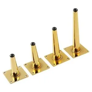 Bikani Patas de sofá doradas redondas de metal sólido_3