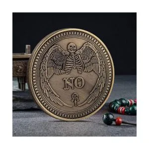 Moneda de Desafío Moneda de adivinación sí no bronce_3