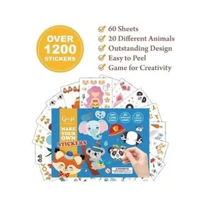 Gooji DIY Make Your Own Stickers for Kids 60 hojas de más