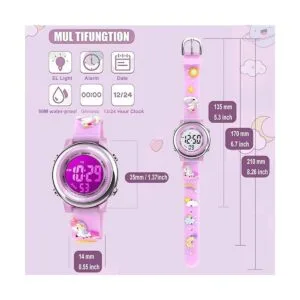 Kids Watch Girls Age 310 Upgrade 3D Cute Unicorn Cartoon