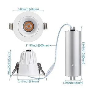 TORCHSTAR Iluminación LED empotrable de 2 pulgadas con_4